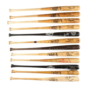 Tremendous Game Used and Signed Bat Collection (22) with many All-Stars including Jose Reyes (PSA/DNA)